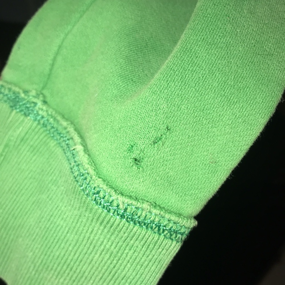 Abercrombie kids green pocketed thermal hooded sweatshirt Sz XL - Picture 12 of 15